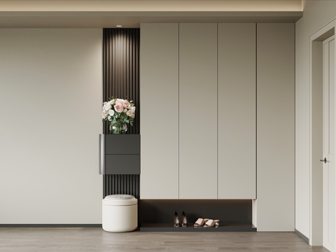 现代鞋柜 入户玄关柜su模型