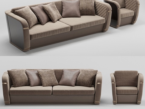 弗朗切斯科·莫隆沙发与扶手椅邦德3d模型 