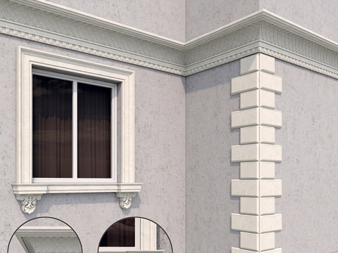  经典风格立面_23d模型 