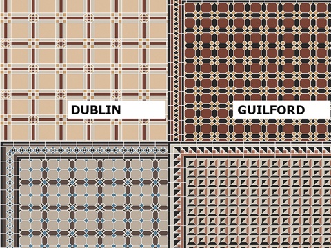  Topcer 维多利亚风格瓷砖套装143d模型 