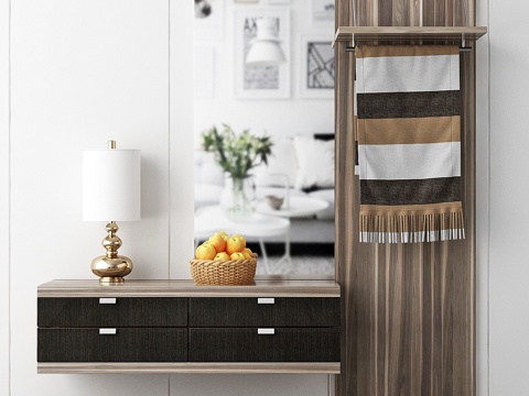  抽屉式边几3d模型 