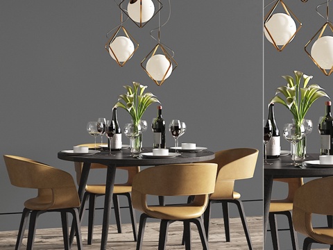  餐桌套装253d模型 