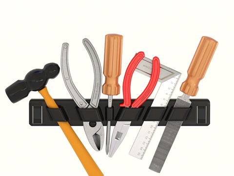  工具套装3d模型 