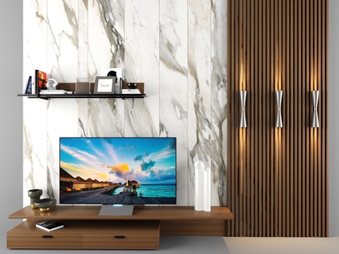  电视套装3d模型 