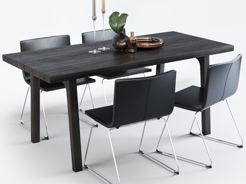  宜家Bernhard VÄSTANÅ VÄSTANBY餐桌套3d模型 