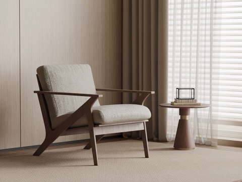  中古风休闲椅 沙发椅3d模型 