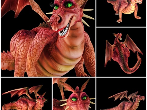  动画《怪物史莱克》中的龙3d模型 