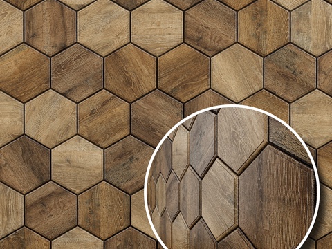  Karragach设计木质瓷砖3d模型 