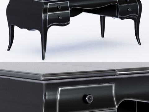  经典书桌3d模型 