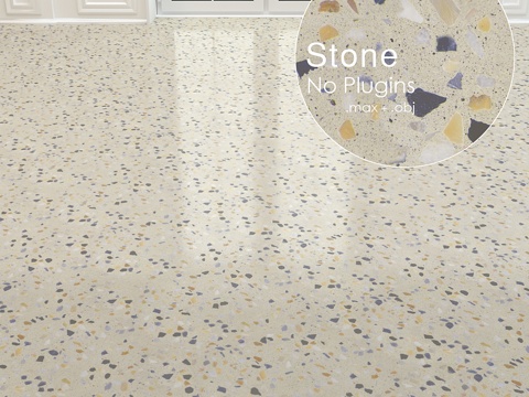  无缝水磨石石材 0063d模型 