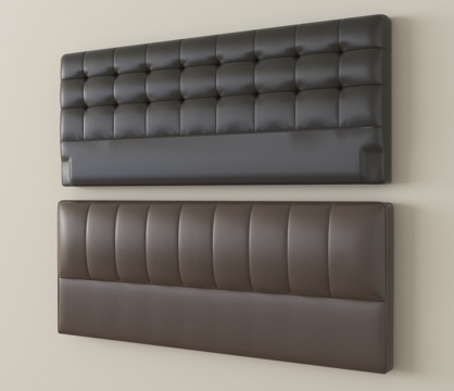  床头 复古风 床屏 靠背 皮质靠背3d模型 