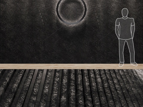  木条石墙3d模型 