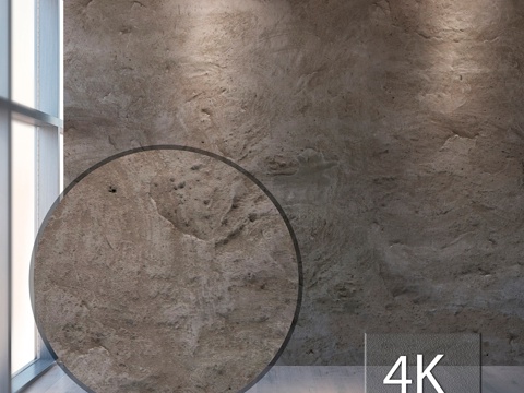  粗糙灰泥6843d模型 