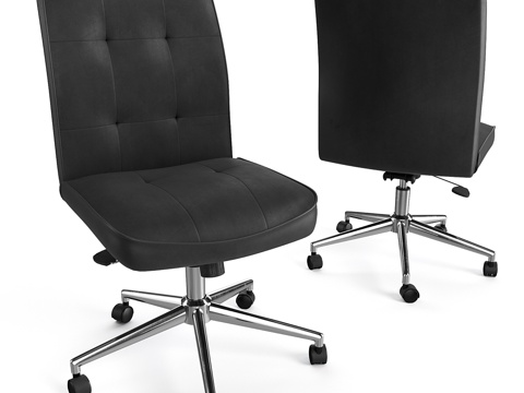  纤薄倾斜办公椅3d模型 