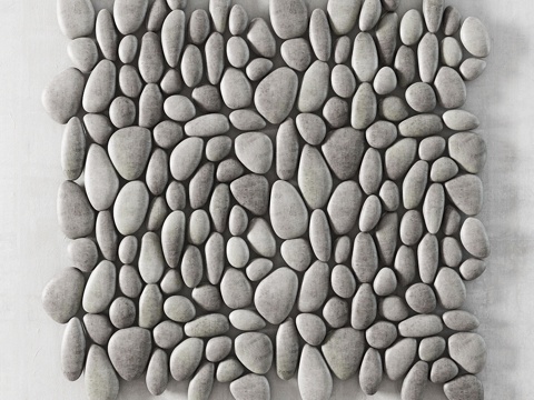  椭圆鹅卵石壁板    椭圆鹅卵石壁板3d模型 