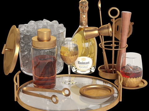  陶器屋金条配件3d模型 