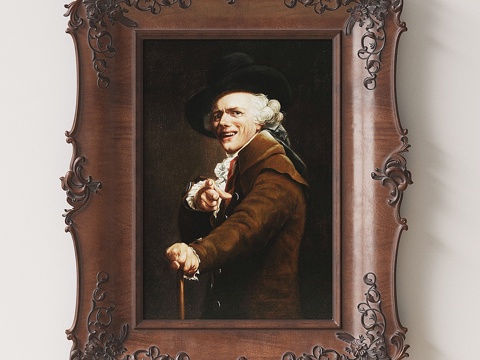  雕花画框3d模型 