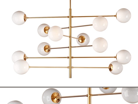  黄铜球形吊灯 Eichholtz Tortora3d模型 