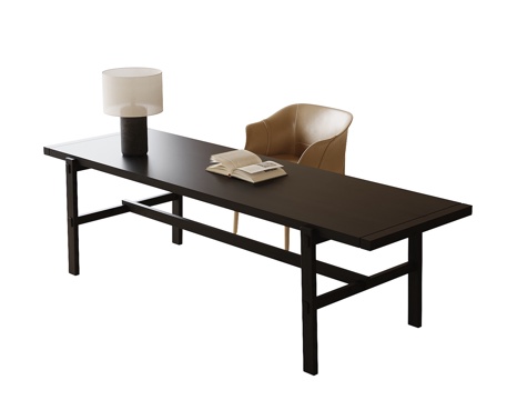 现代书桌椅 书桌 书椅su模型