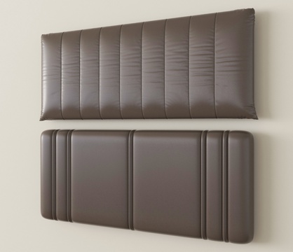  现代床品 床头 靠背 床靠背su模型 