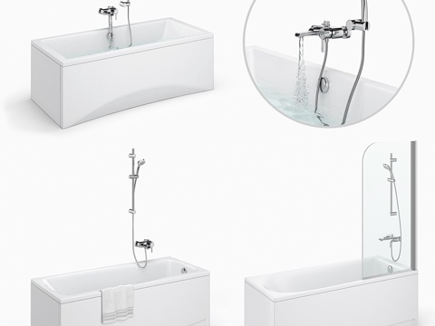  浴室套装 Cersanit 套装 24 (Flavia, I3d模型 