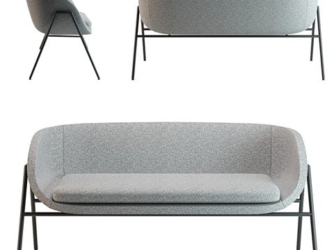  Bolia Gala沙发长凳3d模型 