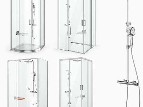  拉瓦克淋浴房套装293d模型 