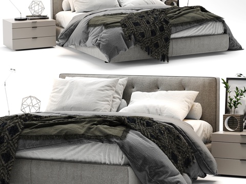  贝德福德·米诺蒂床具3d模型 