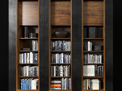  现代书架3d模型 