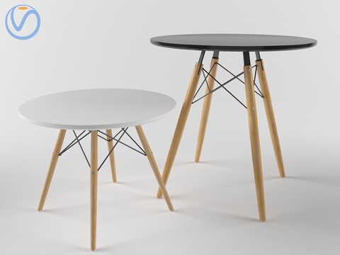  艾菲尔餐桌与茶几3d模型 