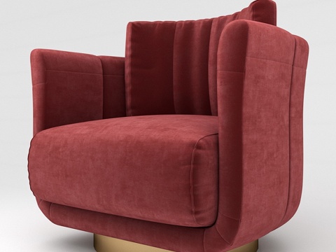  Zesthome 红色扶手椅3d模型 