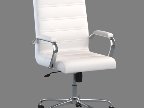  银色兰花李氏办公椅3d模型 