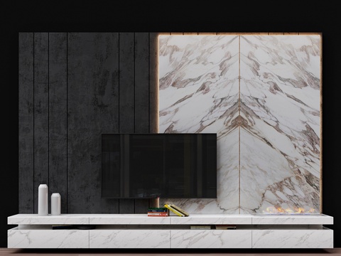  电视区域123d模型 