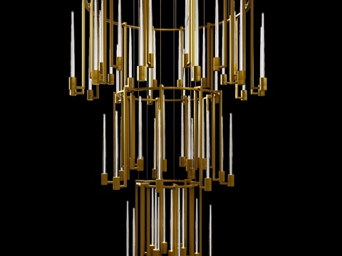  PaoloCastelli Kalì三环吊灯3d模型 