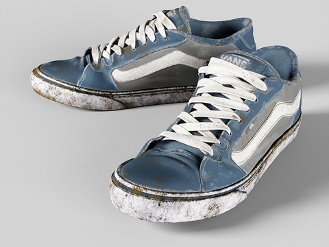  Vans 垃圾摇滚风鞋款3d模型 