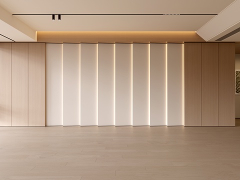 现代客厅 奶油客厅 沙发背景墙 客厅背景 奶油风背景墙su模型