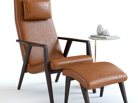  West Elm 轮廓休闲椅3d模型 