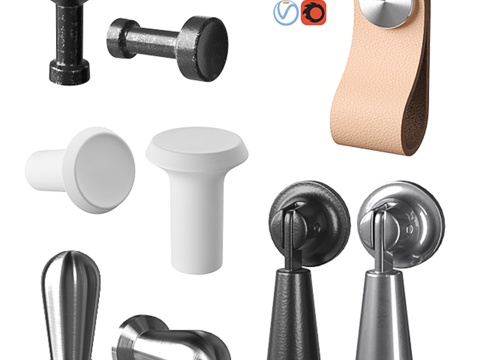  旋钮套装宜家3d模型 