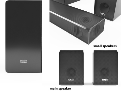  三星哈曼卡顿家庭影院20183d模型 