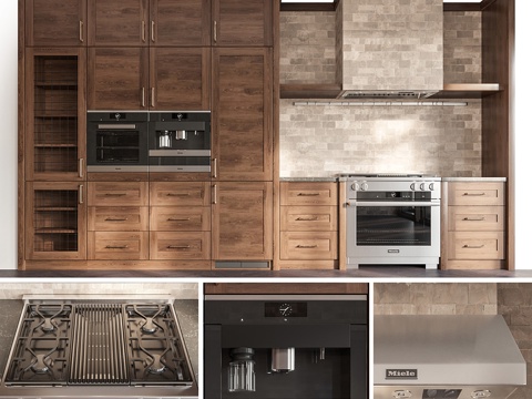  经典厨房套装033d模型 