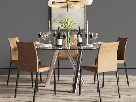  餐桌套装293d模型 