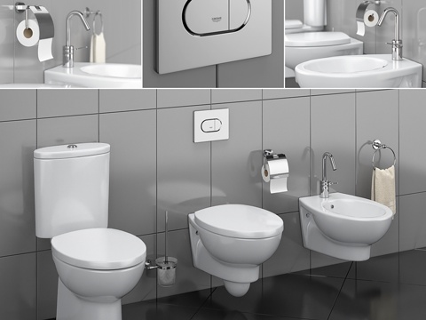  WC和坐浴盆 Hatria Erika Pro3d模型 