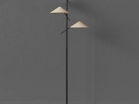  Stilnovo落地灯三重灯罩3d模型 