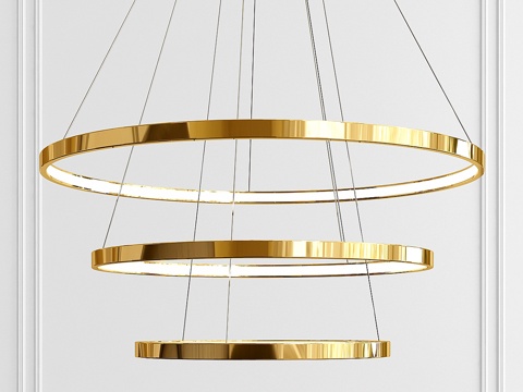  3环形星辰吊灯3d模型 