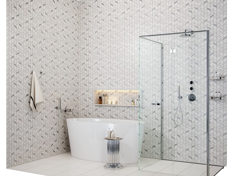  浴室套装3d模型 