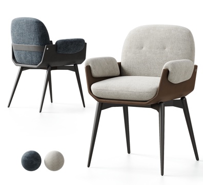 MINOTTI  Laurel  现代意式餐椅 月桂树单椅su模型