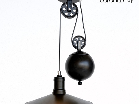  18-配配重吊灯3d模型 