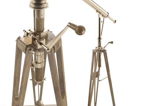  19世纪巴黎黄铜望远镜3d模型 