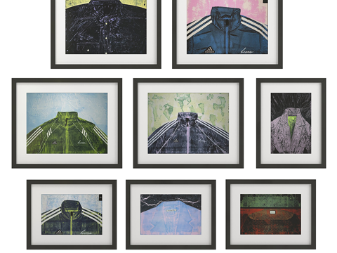  现代简约装饰挂画  挂画 背景墙  照片墙3d模型 