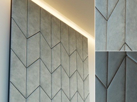  装饰墙。软面板。十一3d模型 